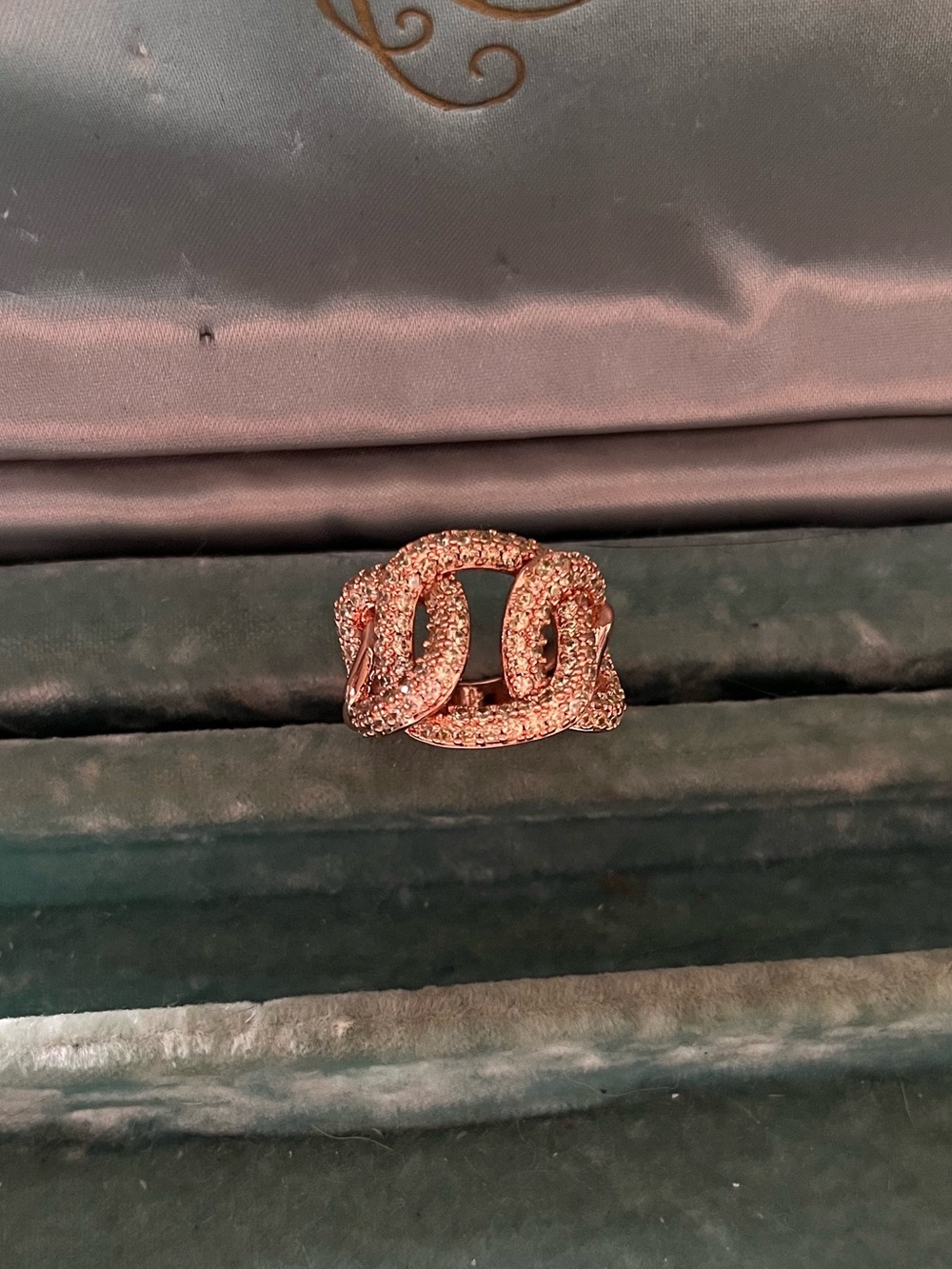 Diamond Cubic Zirconia Rose Gold Ring
